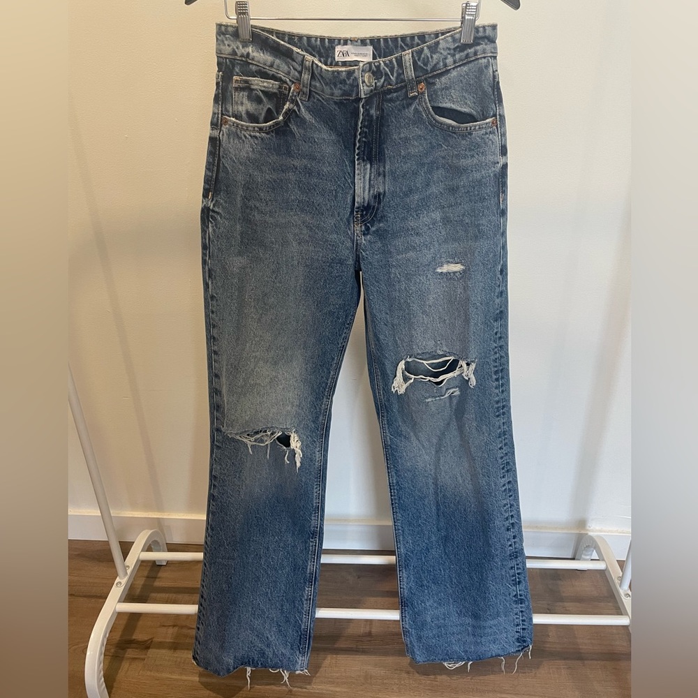 Ripped Wide Leg Jeans. Sized up for oversized look but they were too big.